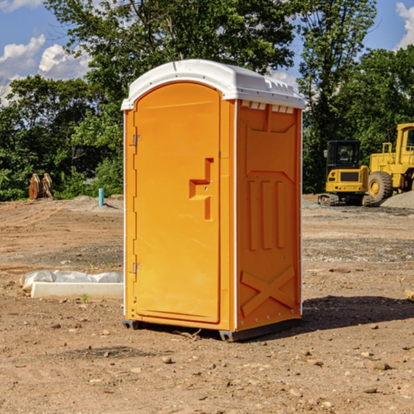 how often are the portable restrooms cleaned and serviced during a rental period in Marietta NC